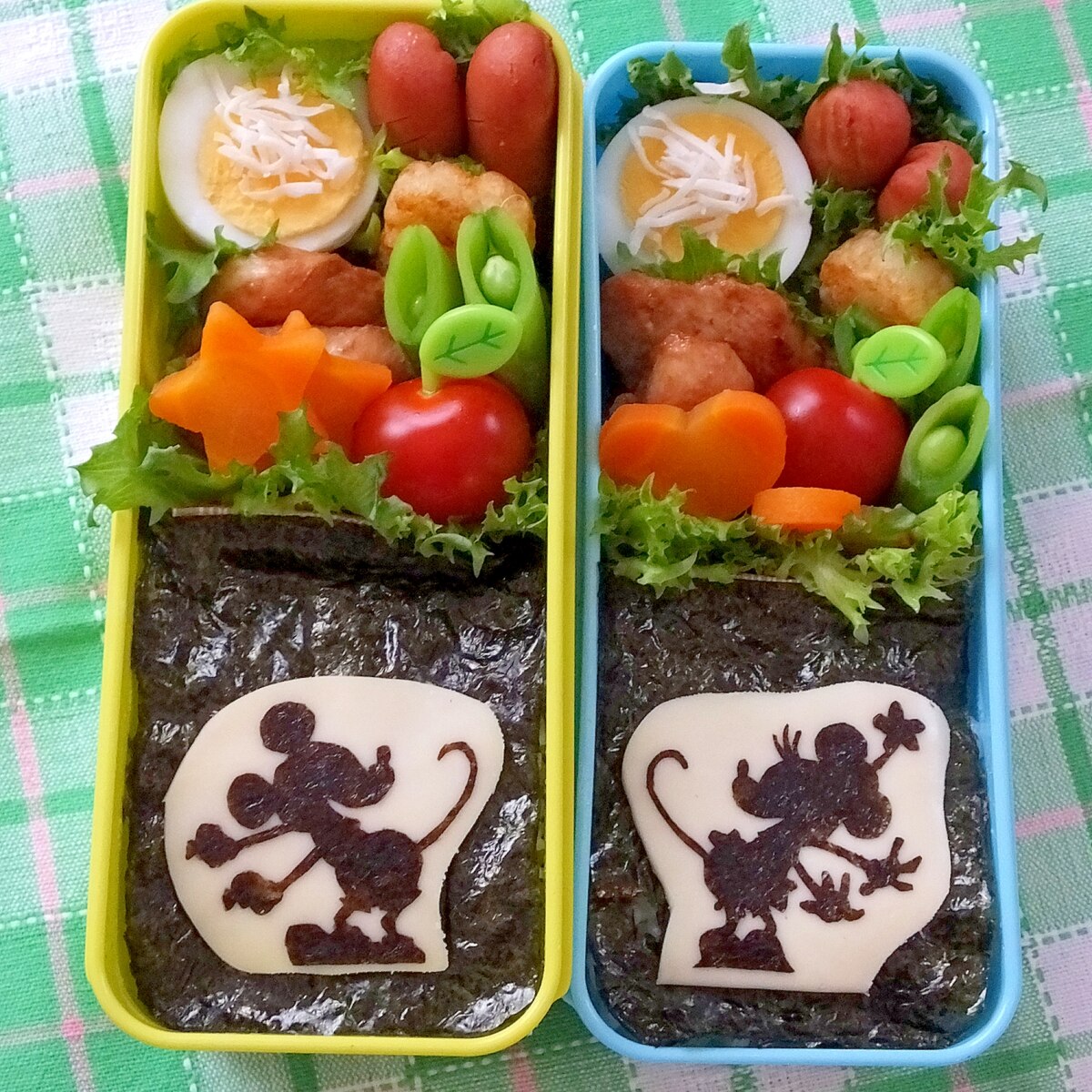キャラ弁 ミッキー ミニーのペアのり弁 レシピ 作り方 By Cherry05 楽天レシピ キャラ弁 ミッキー ミニーのペアのり弁 レシピ 作り方 By Cherry05 楽天レシピ